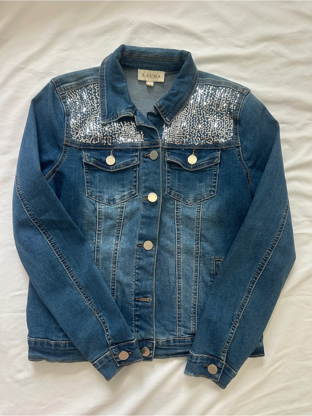 LAURA Embellished Denim Jacket